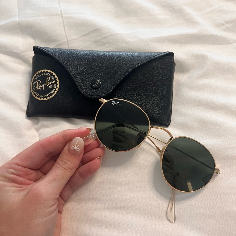 Ray-Ban Gold and Green Women's Glasses